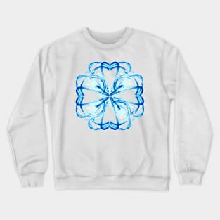 Fire Rose Blue Crewneck Sweatshirt